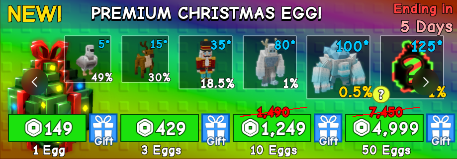 Grow A Garden PREMIUM CHRISTMAS EGG! x 50 Details MMOJUGG Grow A Garden PREMIUM CHRISTMAS EGG! x 50 Details View of Item Function and Use